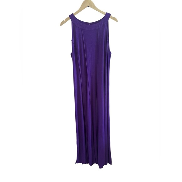 Ashley Stewart Purple Maxi Dress Sleeveless A Keyhole Datail The Back 18/20 W - Picture 4 of 16